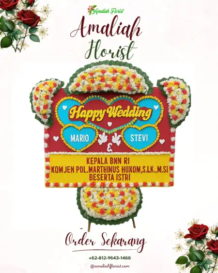 Papan Bunga Pernikahan Lumbir